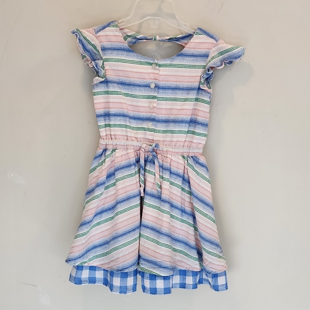 Mabel + Honey Shoft Sleeve Stripe Kids Dress